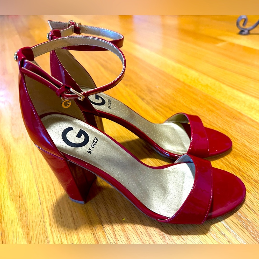 Guess Shantel Wine Red Heels Size 8.5